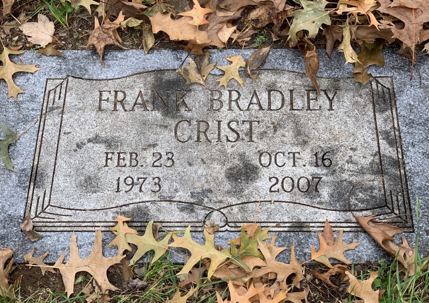 Frank's headstone